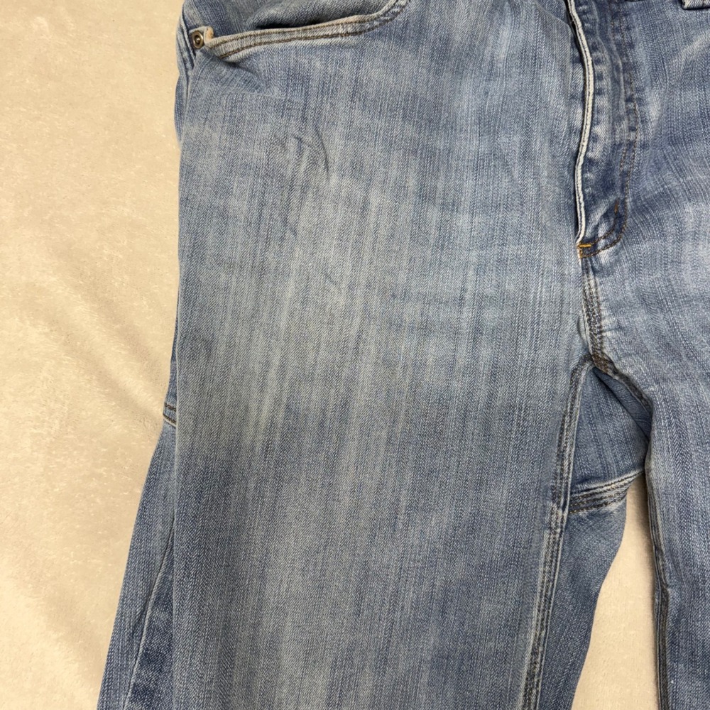 Duluth Trading Co Ballroom Double Flex Slim Fit Jeans Blue 38x32 Light Wash Mens - Picture 9 of 14